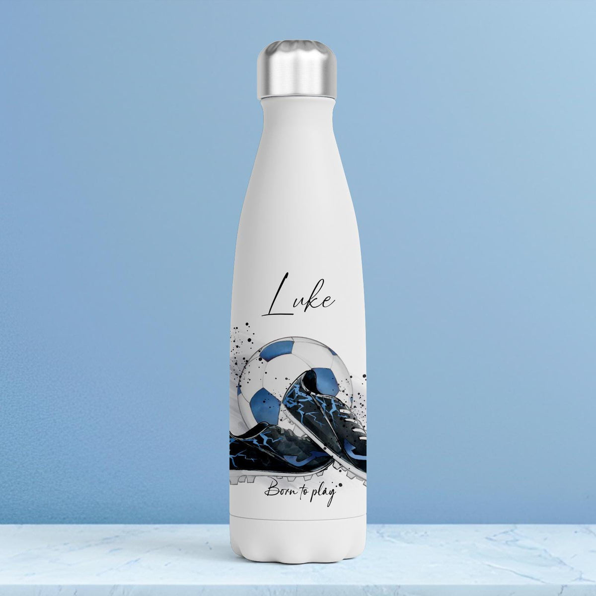 personalised Football Water Bottle: Leakproof Sports Gift