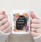 Personalised Best Teacher mug, chalkboard mug, gift for teacher, gift for teaching assistant, Best Teaching Assistant gift
