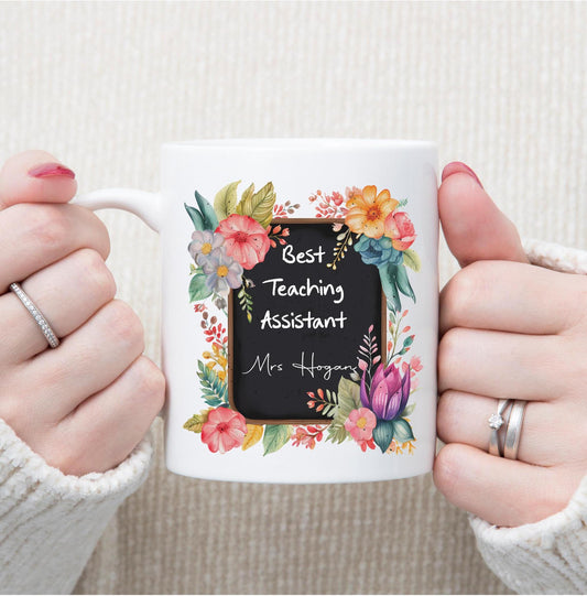 Personalised Best Teacher chalkboard mug