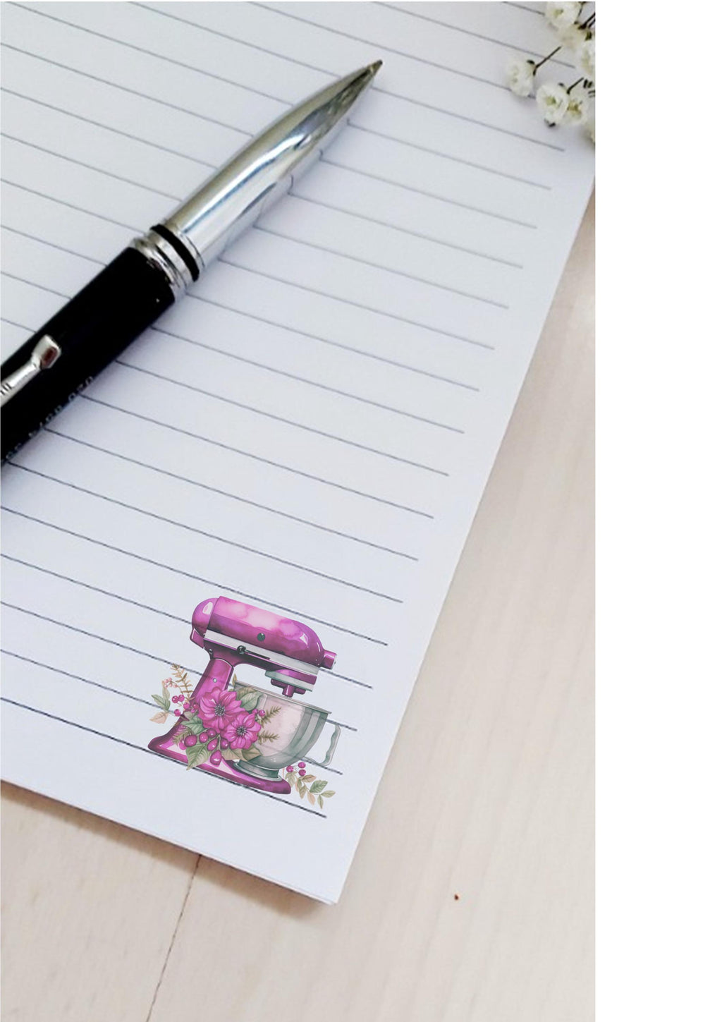 Floral Mixer Recipe Notebook: A5 Kitchen Journal