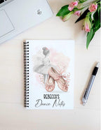 Personalised Ballerina Notebook, A5 Dance Journal, Ballet Gift