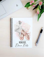 personalised Ballerina Notebook: Handmade A5 Dance Gift