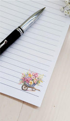 Floral Wheelbarrow Gardening Notebook: Planting Journal