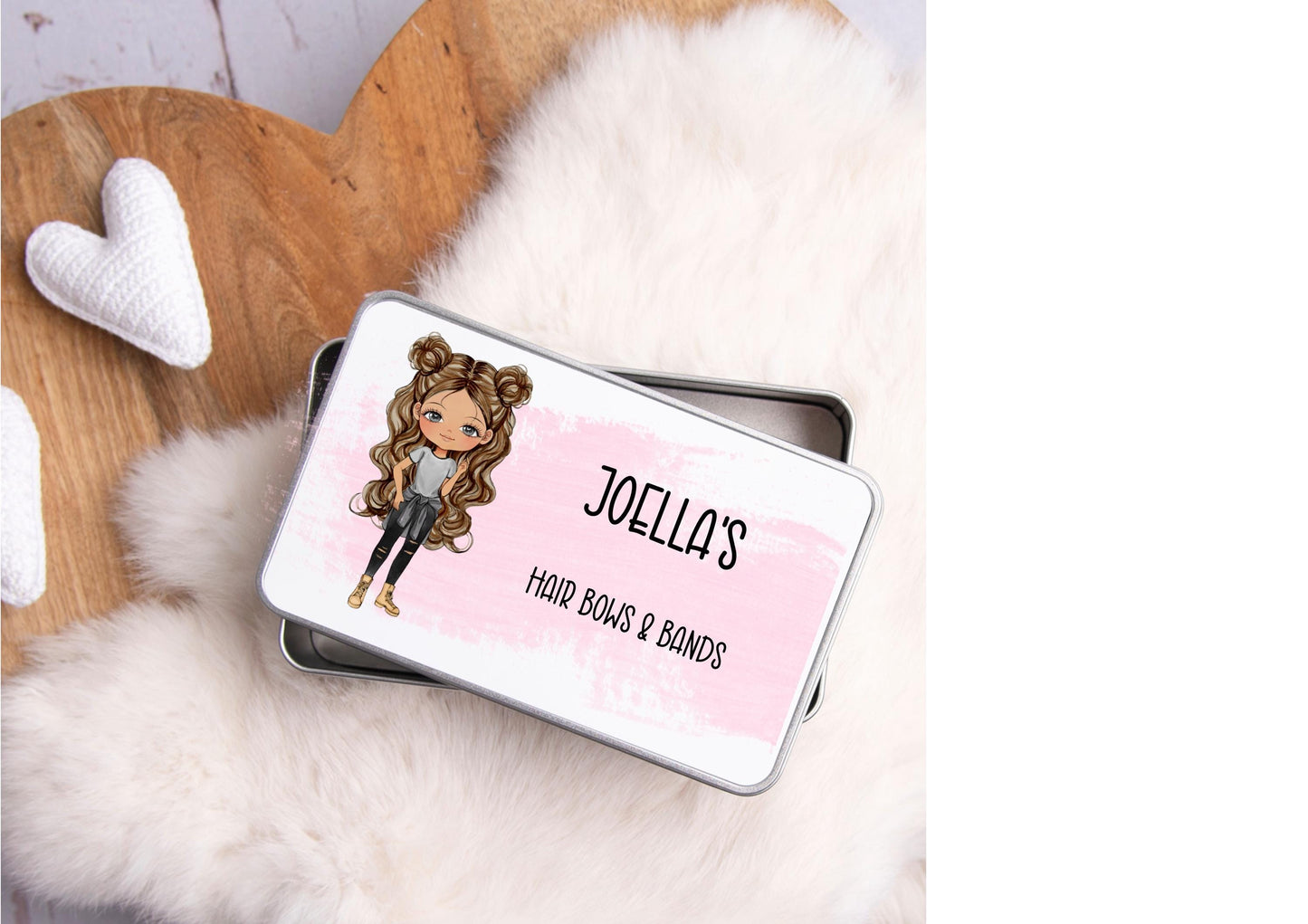 personalised Hair Accessory Tin: Keepsake Storage for Girls