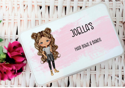 personalised Hair Accessory Tin: Keepsake Storage for Girls
