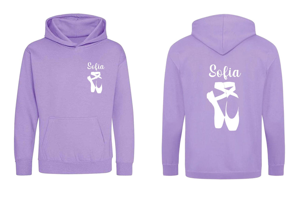 Personalised Ballet Slippers Hoodie, Dance Gift for Girls