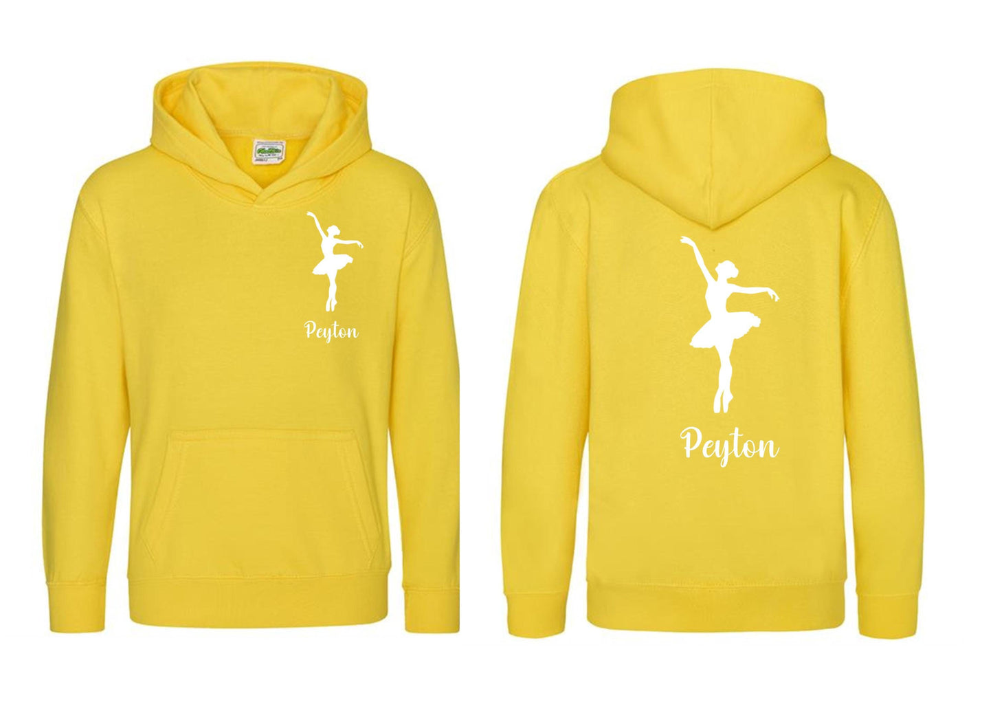 Personalised ballerina hoodie