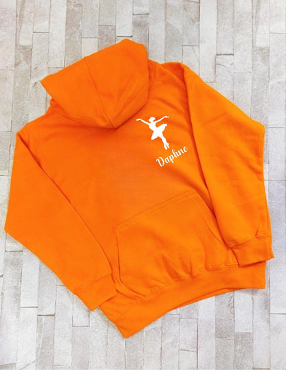 Personalised Ballet Dancer Basics Hoodie, bespoke dance gift, gifts for dancers, ballet hoodie, personalised dancewear