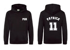 Personalised Football Basics Hoodie, football gift, football warmup kit, boys football hoodie, girls football hoodie