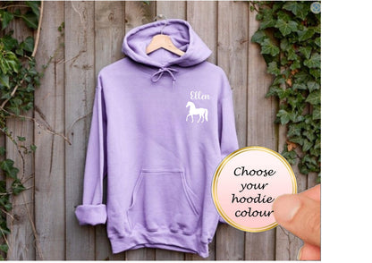 personalised Horse Riding Hoodie: Equestrian Gift