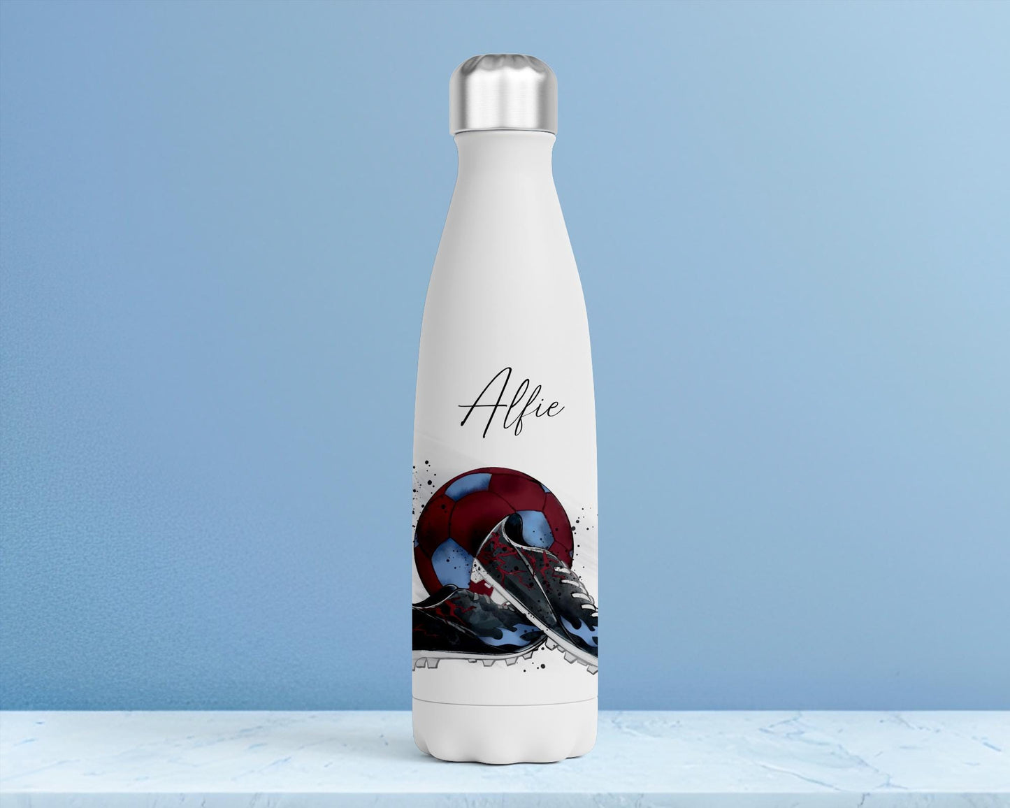 Personalised football water bottle