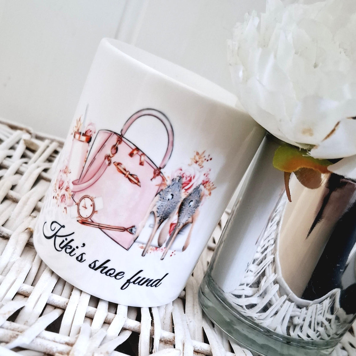 personalised Shoe Fund Money Box: Teen Girl Savings Jar