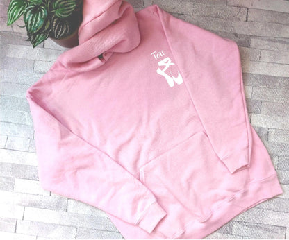 Personalised Ballet Slippers Hoodie: Custom Dance Gift
