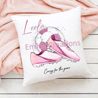 Personalised Pink Football Cushion: Girl's Bedroom Decor