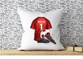 Personalised Football Cushion: Liverpool Shirt Gift, Teen Room Decor
