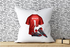 Personalised Football Cushion: Liverpool Shirt Gift, Teen Room Decor