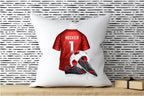 Personalised Football Cushion: Liverpool Shirt Gift, Teen Room Decor