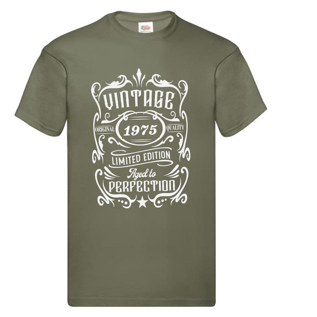 Mens 50th Birthday T-Shirt: 1975 Limited Edition Vintage Style