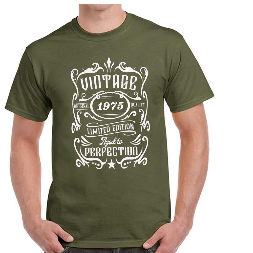 Mens 50th Birthday T-Shirt: 1975 Limited Edition Vintage Style
