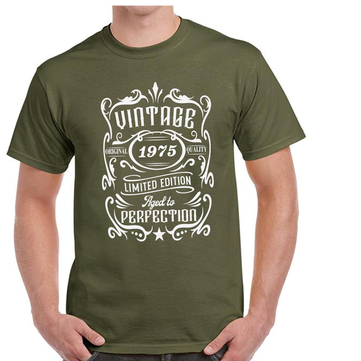 Mens 50th Birthday T-Shirt: 1975 Limited Edition Vintage Style