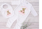 personalised Mother's Day Baby Vest: Teddy Bear Gift from Daughter