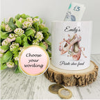 Personalised Ballerina moneybox, ballet shoes money box, pointe shoe fund, gifts for dancers