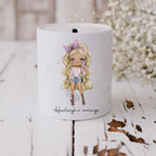 personalised Ceramic Money Box: Stylish Teen Girl Illustration