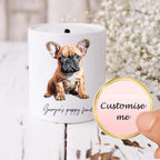 Personalised French Bulldog Money Box: Ceramic Coin Bank, Savings Jar