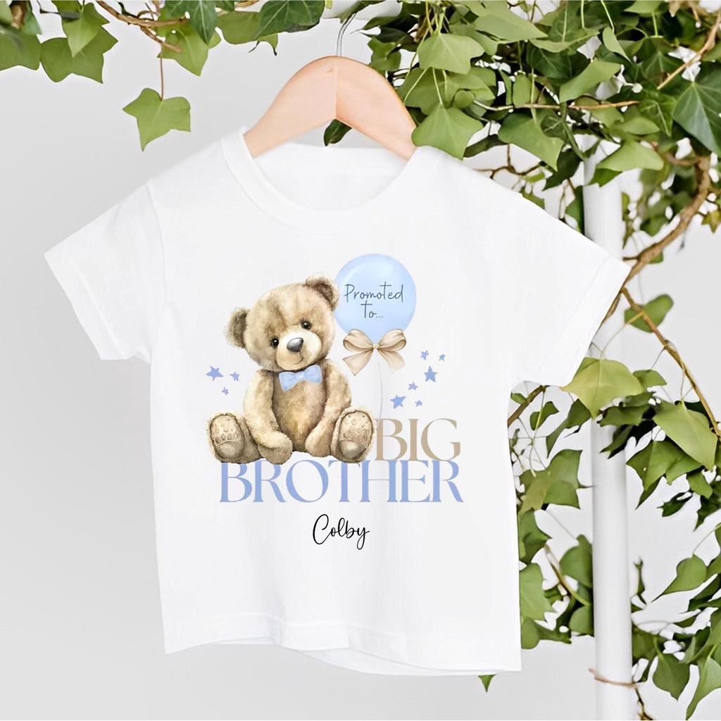 Personalised Big Brother T-Shirt: Teddy Bear Sibling Announcement