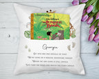Personalised Safari Animal Bedtime Story Pillow: Custom Nursery Decor
