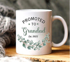 Promoted to Grandma & Grandad Mug Set: 2025 Pregnancy Announcement Gift