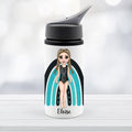 Personalised Gymnastics Water Bottle, gift for gymnast, spillproof drinks bottle for gym, personalised drinks bottle
