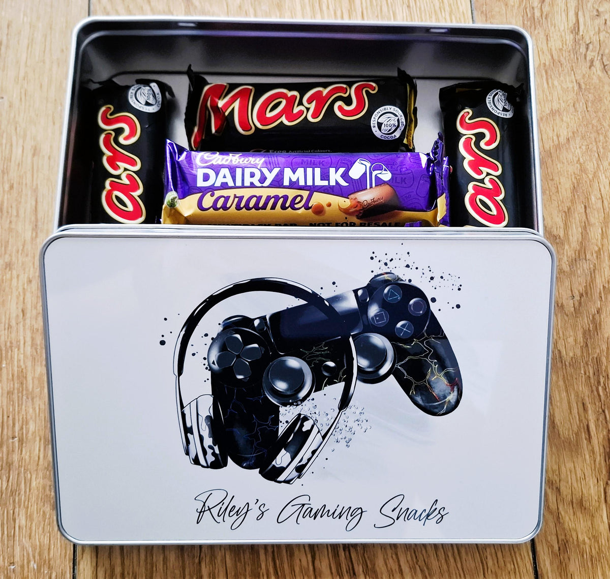 Personalised PS inspired Gamer Sweet Tin