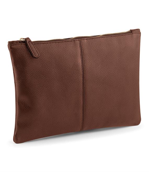 personalised Men's Accessory Pouch: Vegan Leather Toiletry Bag