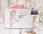 Personalised Ballerina lunch bag and water bottle gift set