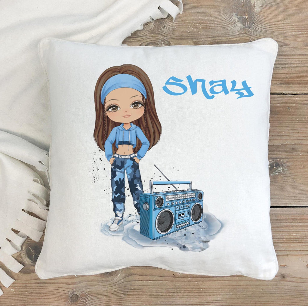 Personalised Hip Hop Girl Cushion