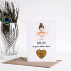 Personalised Ballerina Good Luck in your show Pocket Hug, Pocket hug token, keepsake gift for dance show,  Heart Hug Token, Bear Hug Token