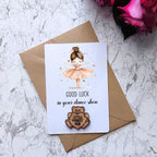 Personalised Ballerina Good Luck in your show Pocket Hug, Pocket hug token, keepsake gift for dance show,  Heart Hug Token, Bear Hug Token