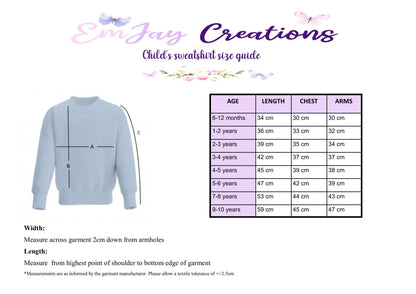 Personalised Girls Sweatshirt – Custom Name & Initial with Bunny Design