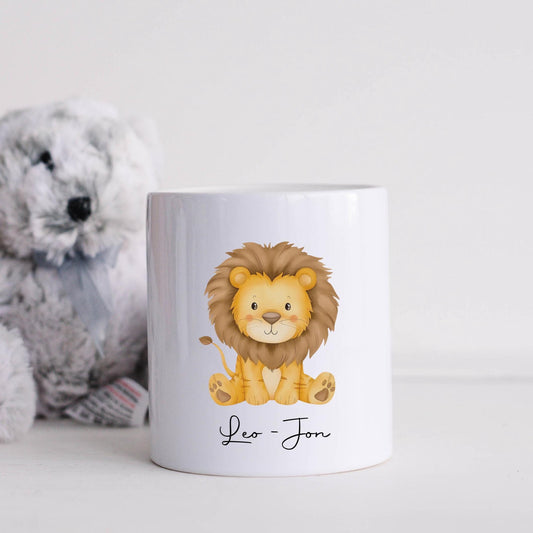 Cute Lion Ceramic Money Box – Children’s Animal Piggy Bank