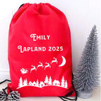 Personalised Lapland 2025 Drawstring Bag, bag for Lapland trip, Lapland reveal gift