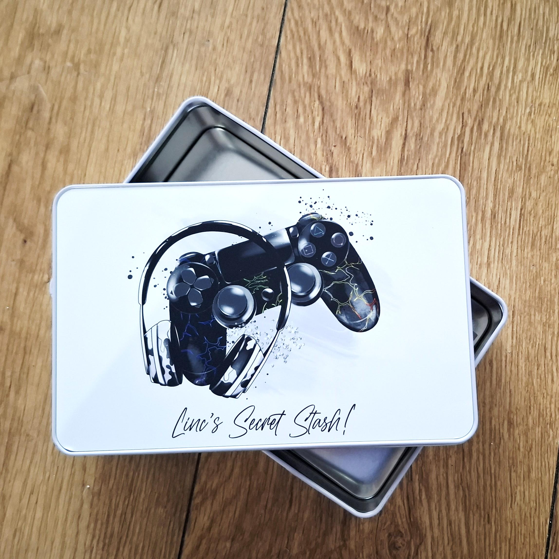 Personalised PS inspired Gamer Sweet Tin