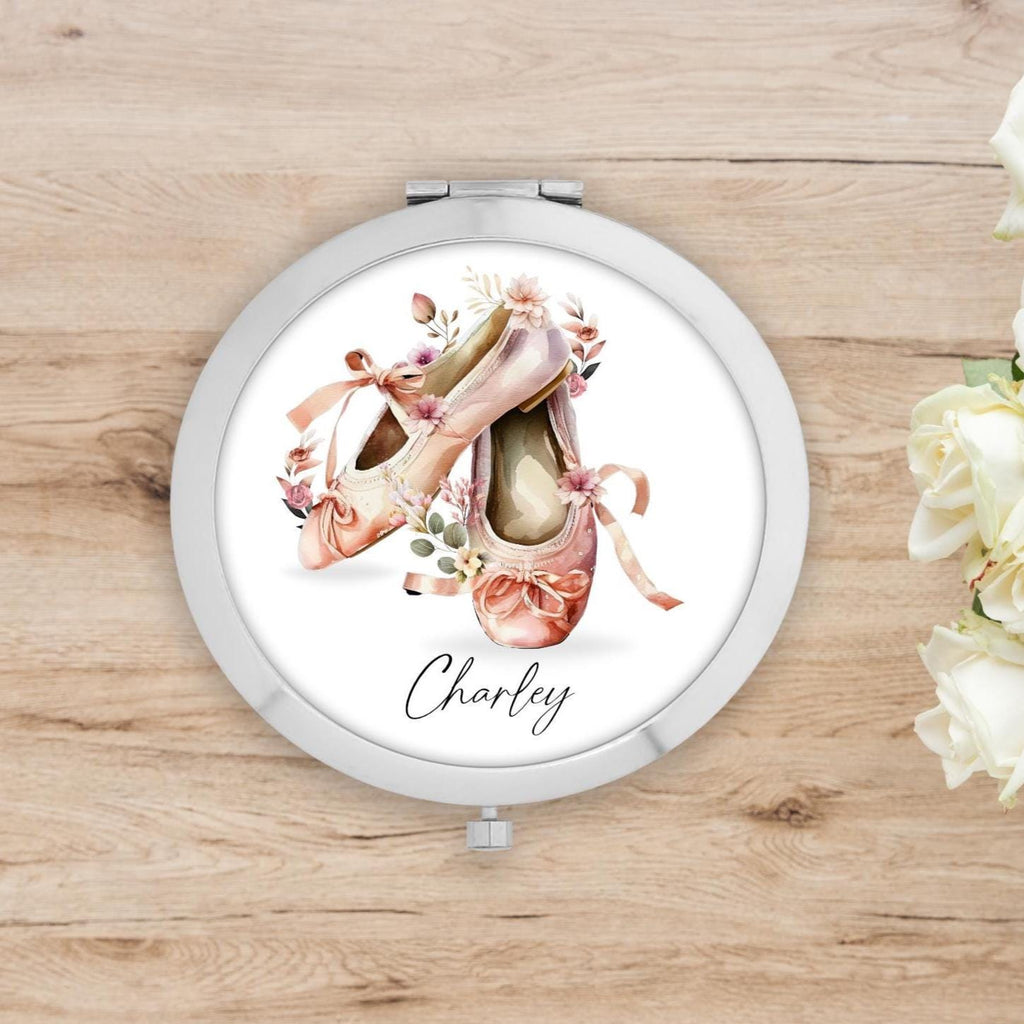 Personalised Ballerina Compact Mirror: Gift for a ballerina