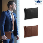 personalised Men's Accessory Pouch: Vegan Leather Toiletry Bag