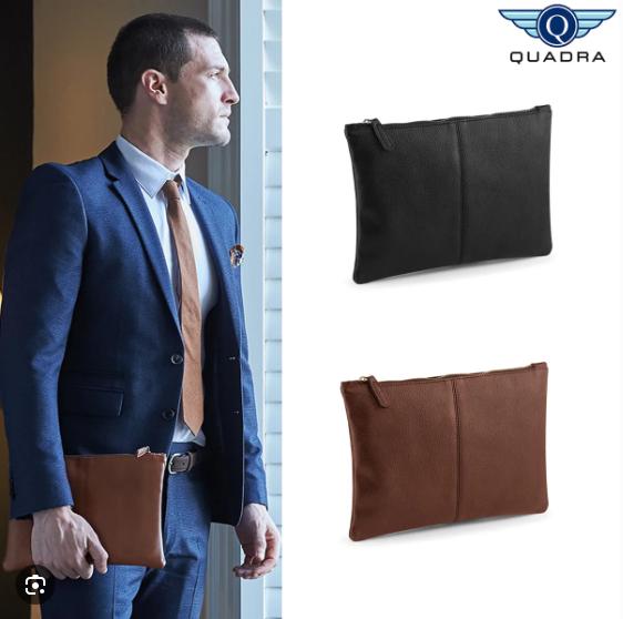 personalised Men's Accessory Pouch: Vegan Leather Toiletry Bag