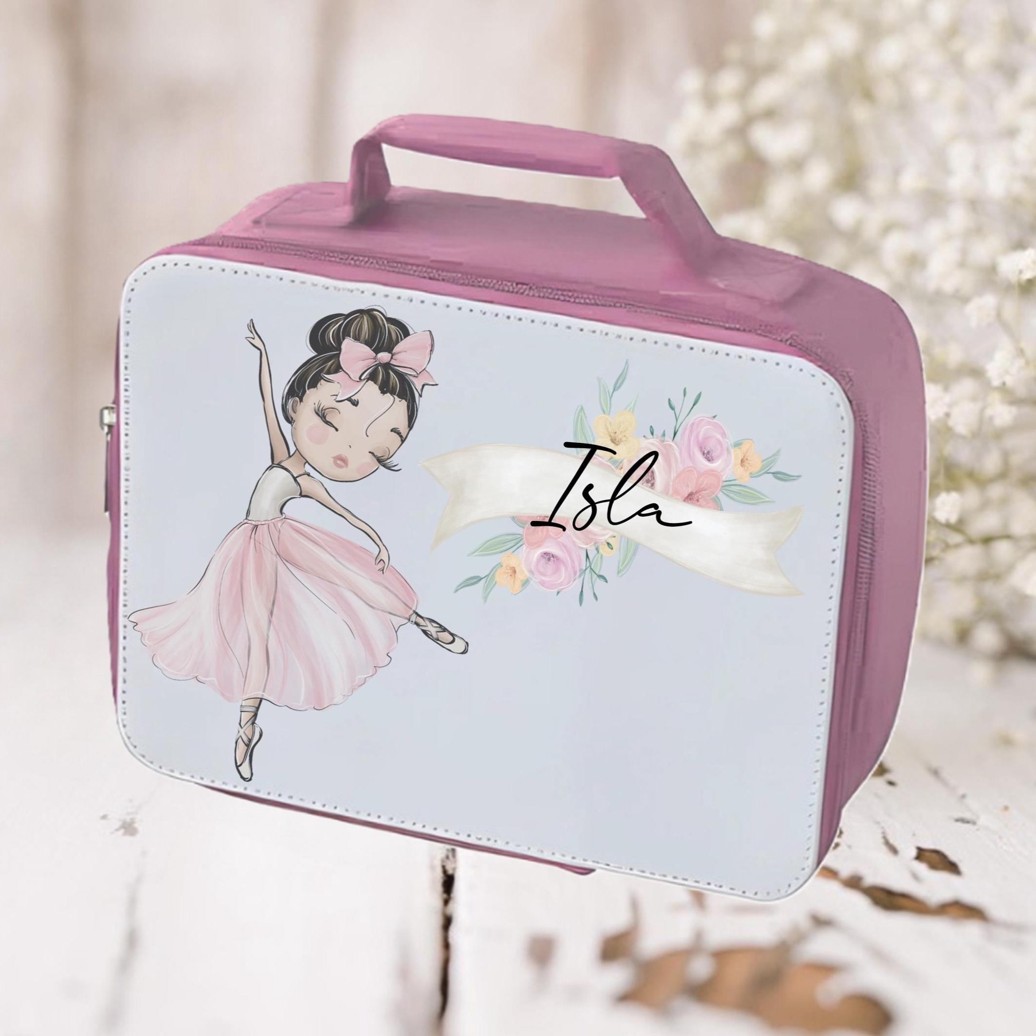 Personalised Ballerina lunch bag and water bottle gift set