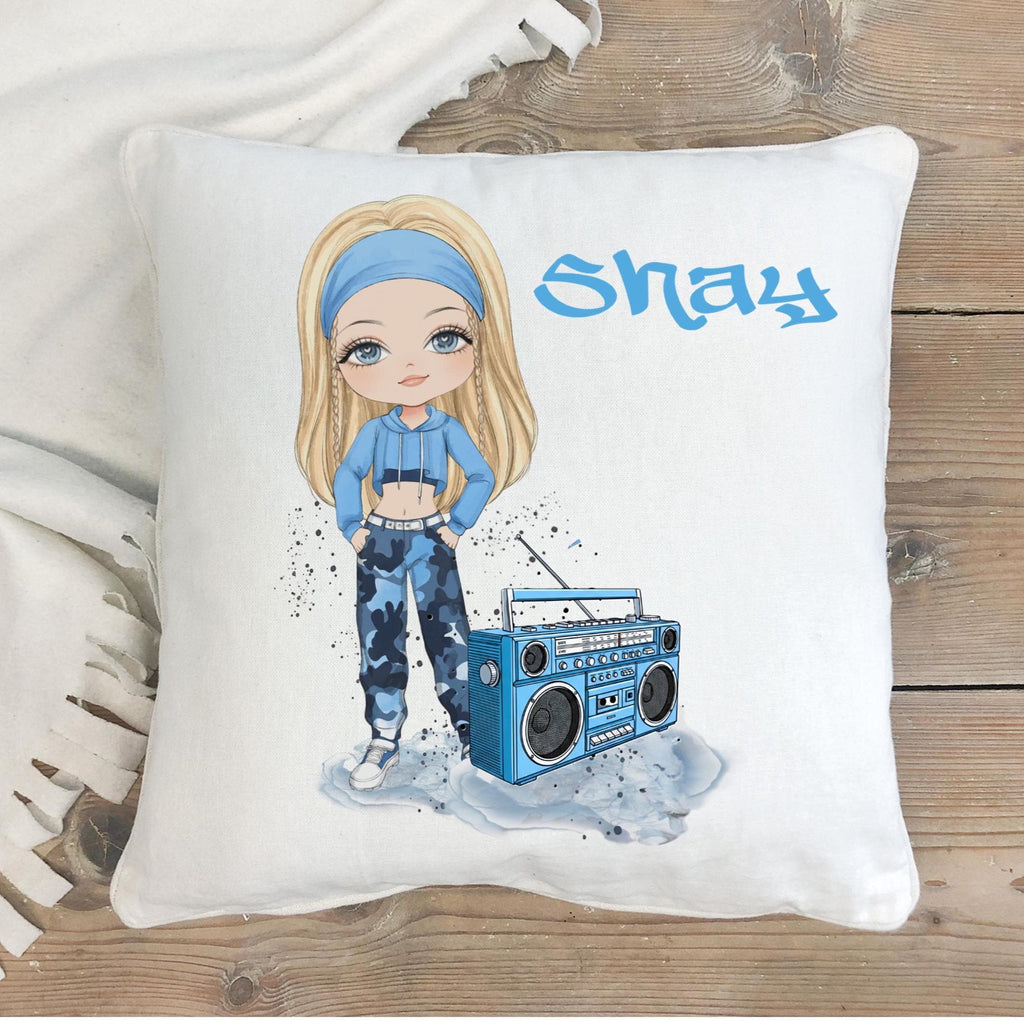 Personalised Hip Hop Girl Cushion