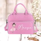 Personalised Ballerina Dance Bag, Custom Ballet Bag with Name, Kids Dance Holdall - choice of 4 colours