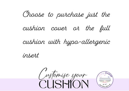 personalised Floral Nan Cushion: Custom Grandchildren Names