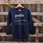Personalised Goalie Definition hoodie, Football Goalie Gift, Custom Football Goalkeeper sweatshirt, Sports Fan Gift, gift for goalkeeper